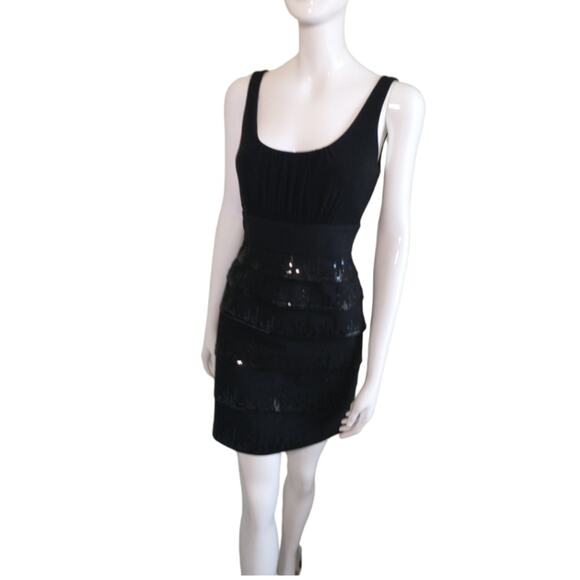 Laundry by Shelli Segal Cocktail Dress Wmn's Sz 8 Black Sequined Sleeveless - Picture 5 of 14